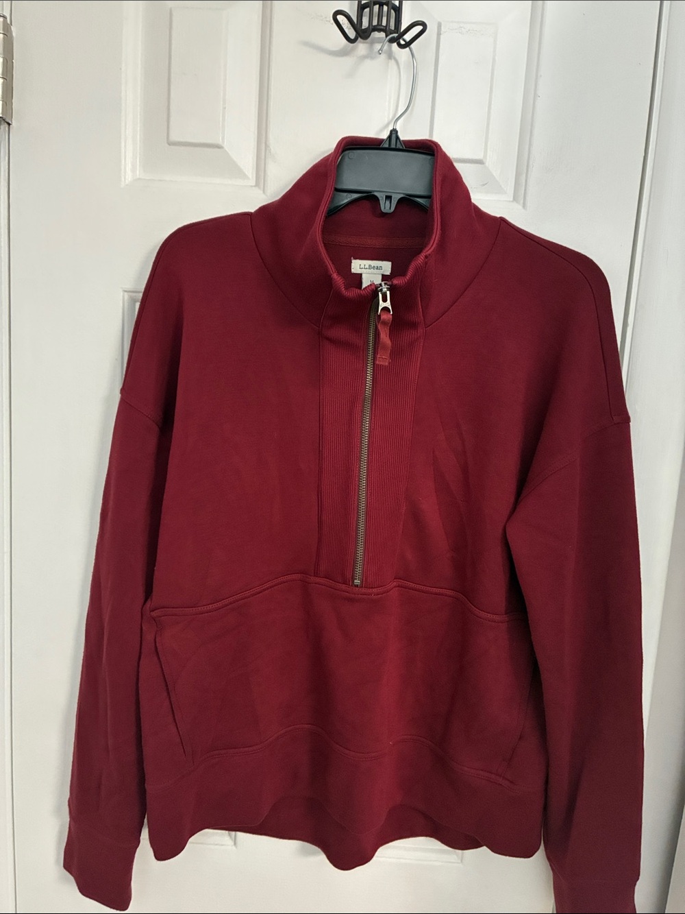 L.L. Bean Women's Half-Zip Pullover Sweater - Burgundy